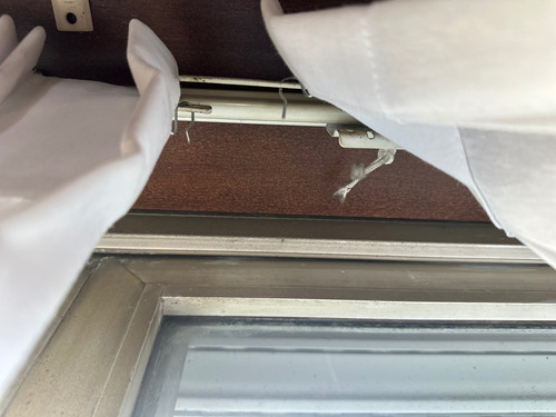 Cortinas Más Rieles Dobles De Aluminio Voile Y Panama Blanco Y Mostaza (Usado)
