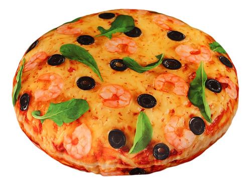 Almohada Con Forma De Pizza Divertida, Redonda En 3d, Rellen