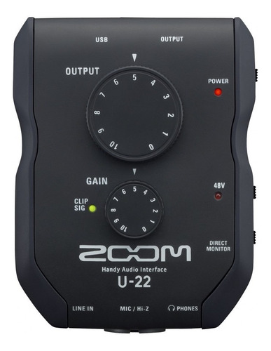 Placa De Audio Zoom U22 Interfaz De Audio Usb Portatil 