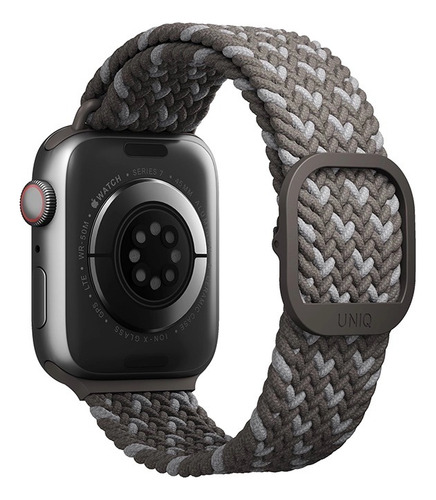 Correa Trenzada Para Apple Watch 46/45/44/42mm Aspen De Uniq Ancho De La Correa 2.2 Cm Color Gris Guijarro