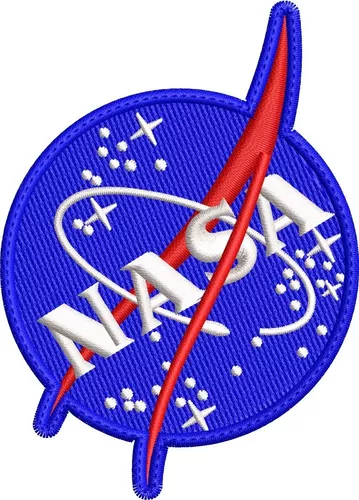 Parche Adhesivo Agencia Espacial MXNSE-002-6 2 Parches Nasa 9,3x8,1cm Azul  Espacial Bordado