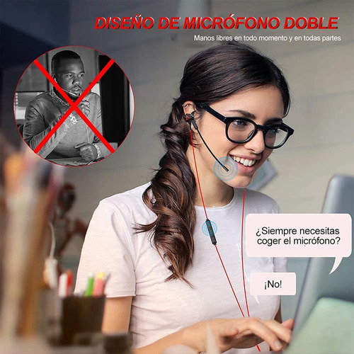 Kamysen Audífonos Gaming Inear,con Micrófono Dual Desmontable,auriculares Juego Con Cable,para Juegos Móviles,nintendo Switch, Ps4, Xbox One, Celulares, Tablets, Laptops (rojo)