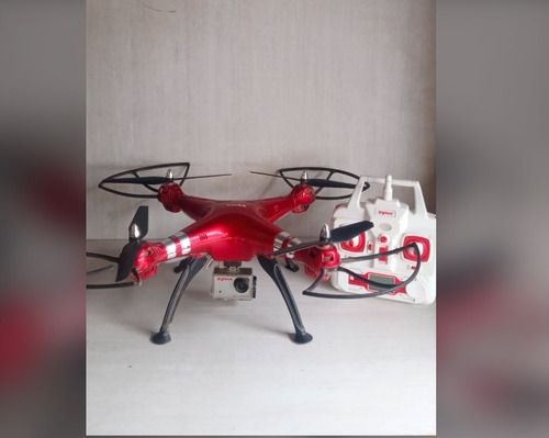Drone Syma X8hg Com Câmera Fullhd Red 1 Bateria Vermelho (Usado)