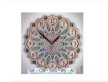 Comprar Vector 3d Reloj Multicapa Cirte Láser Cnc Svg Dxf Cdr Z045