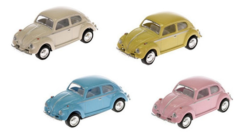 4 Vochos  Color Pastel Escala 1:64  Volkswagen Beetle 1967
