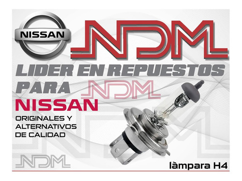 Lampara Alta Baja H4  Nissan Bluebird 88-92  1.8 Car A011