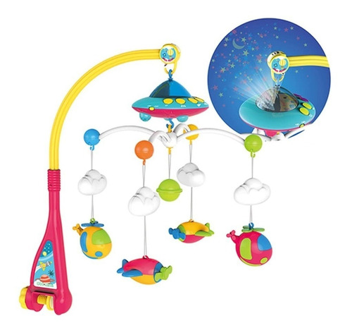 Imagen 7 de 10 de Movil Cunero Musical Bebe Proyector Con Luz Y Sonidos !!!