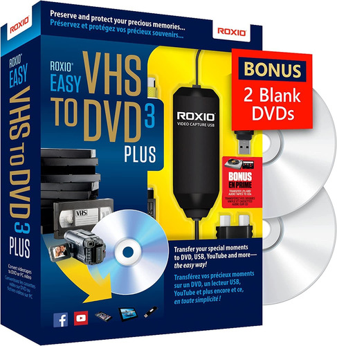 Convertidor De Video Vhs Hi8, V8 A Dvd O Digital Roxio Easy 