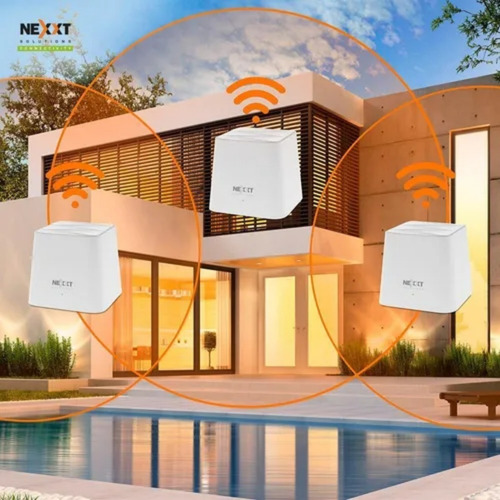 Imagen 4 de 5 de Repetidor Amplificador Wifi 1200mbps Vektor 3600-ac 3 Nodos