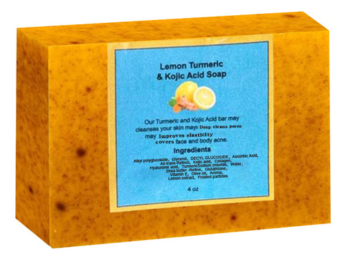Jabón Granular De Cúrcuma Y Limón No. 5 Caja Color