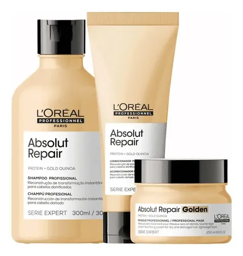 Kit Absolut Repair Loreal Gold Quinoa Profissional