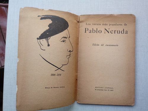 Los Versos Más Populares De Pablo Neruda Cincuentenario 1954 (Usado)