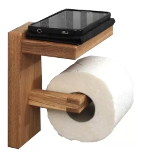 Posteridad lámpara Testificar Porta Papel De Bano De Madera | MercadoLibre 📦