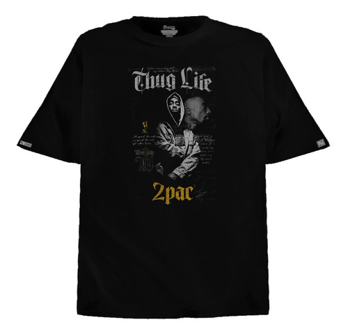 Camiseta Oversize 2pac2 Pac Shakur Thug Life Rap Hip Hop Btz