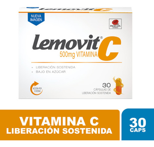 Lemovit Vitamina C 500 Mg Procaps Caja X 30 Cápsulas