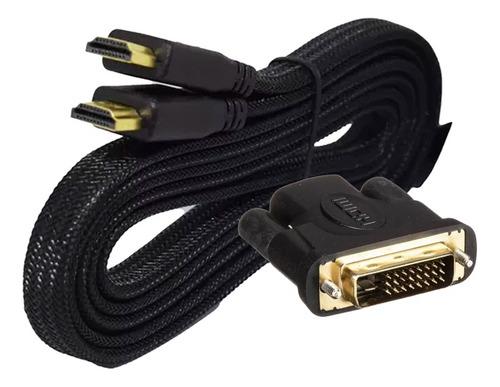 Adaptador Dvi-d Macho A Hdmi 24+1 + Cable Hdmi 3 Metros 4k