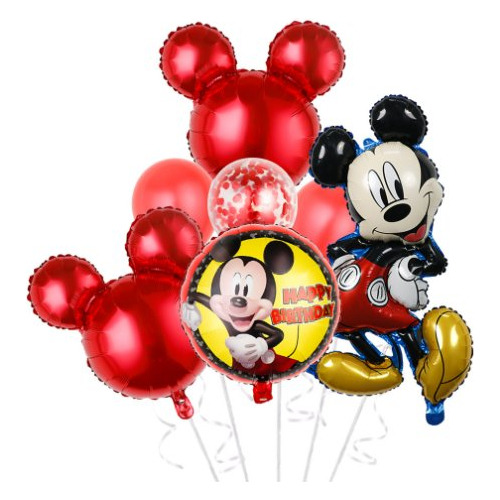 Globos Metálicos Mickey Mouse Fiesta Cumpleaños Decoraciones