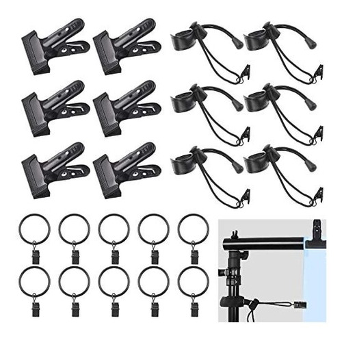 Rustark 22pcs Backdrop Heavy Duty Spring Clamps Elastic Pho