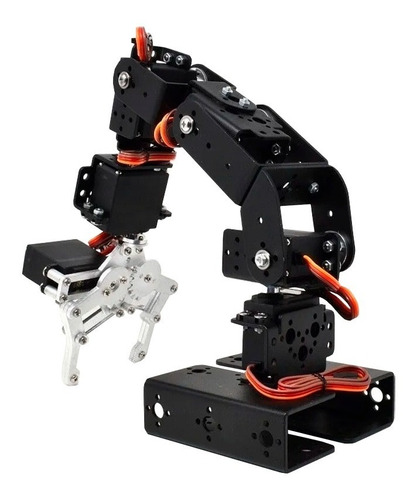 Brazo Robotico Metalico Con 6 Servos Mg995 Gripper Y Discos