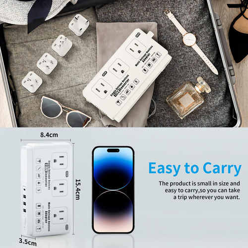 Adaptador Convertidor De Voltaje 220v A 110v Para Viaje