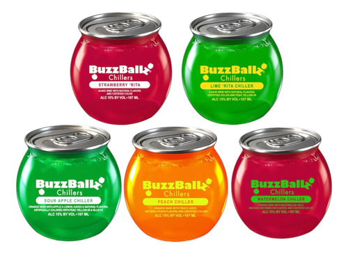 Chillers Buzzballz Explosion De Frutas 5 Pack/187 Ml