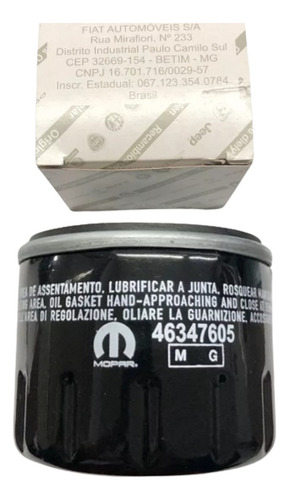 Filtro De Óleo Fiat Pulse 2022 A 2024