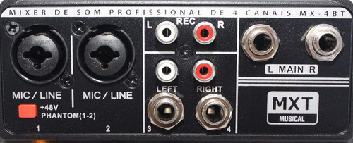 Console MXT MX-A4BT de mistura 110V/220V