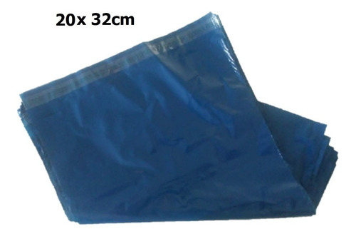 100 Sobres Bolsas Ecommerce Lisos Azul Nº 1 - 20x32 - C/adh