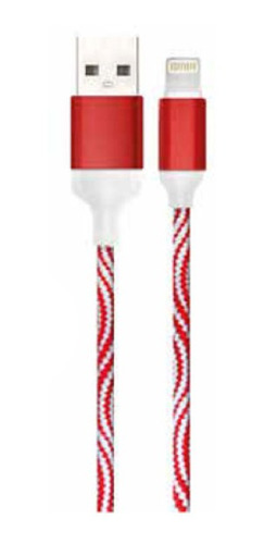 Cable Usb Compatible Con Iph 5/6 Textil Rojo Dbgc143r 