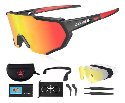 X-tiger Polarized Sports Sunglasses With 5 Interchangeable .
