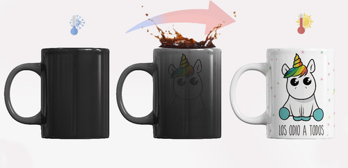 Taza Magica Unicornio Los Odio A Todos