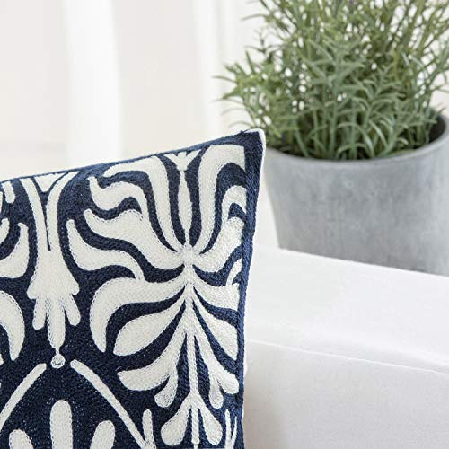 Fundas De Almohada De 45 Cm X 45 Cm Bordadas Con Flores Geom