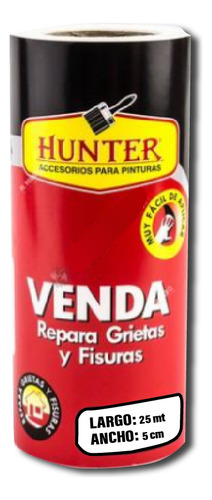 Venda Para Pared Hunter Repara Grietas Rollo 5cm X 25mt