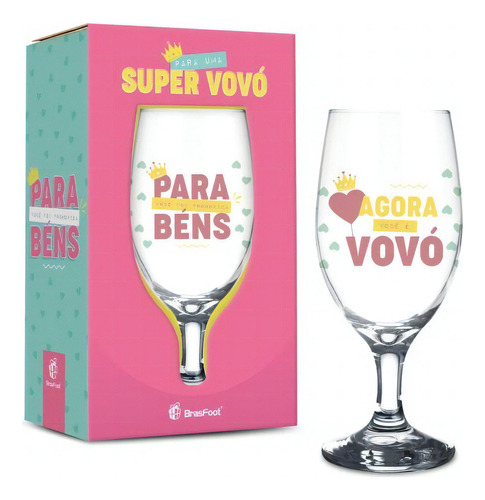 Taça Windsor 330ml - Promovida A Vovó Presente Brasfoot