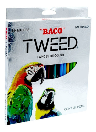 Lapices De Colores Baco Tweed 4mm Cont. 24 Piezas