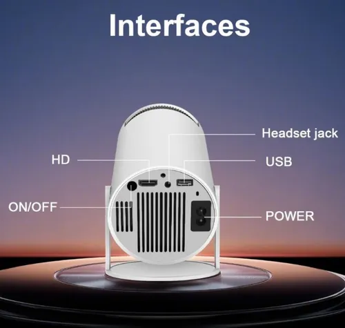 Proyector Hy300 Ultra Hd, Con Duplicación Wifi, 4k, Color Bl