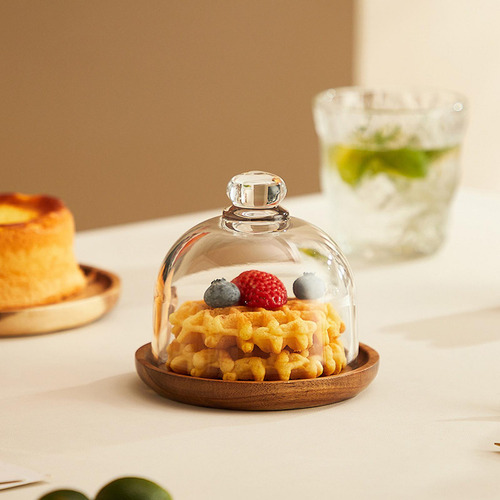 Soporte Para Tartas Con Cúpula De Cristal, 14,8 Cm X 12 Cm