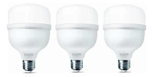 Kit 3 Lâmpadas Led Alta Potência Super Bulbo 40w Branco Frio Luz Branco-frio 110v/220v