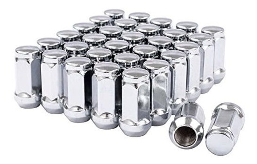 Perno, Dcvamous 32 Pc 9-16 -18 Lug Nuts Chrome 19mm Hex Comp