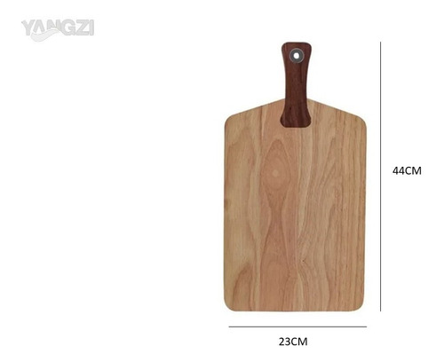 Tabua De Madeira Multiuso Retangular 44x23 Com Cabo Yangzi