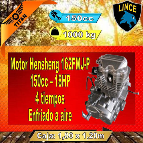 Triciclo Naftero 1000kg Titan Lince 150cc 0km