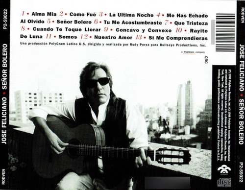 José Feliciano - Señor Bolero (cd) (Usado)