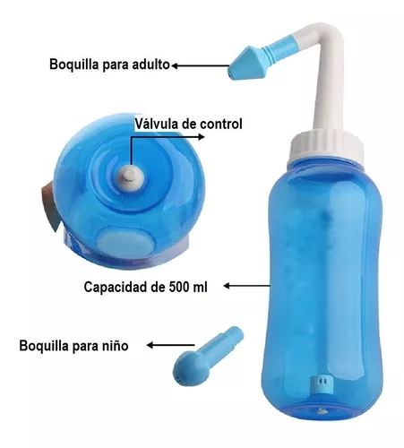 Irrigador Nasal De 500ml Alivio De Sinusitis Y Congestión