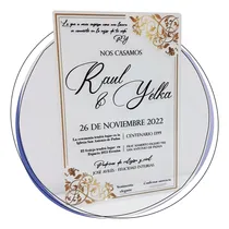 Comprar Invitaciones De Acrilico A Color X20- Diseño Personalizado