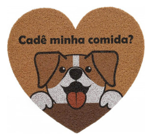 Tapete Capacho Pet Vinil Coração 55cm X 60cm 2.0 Heart