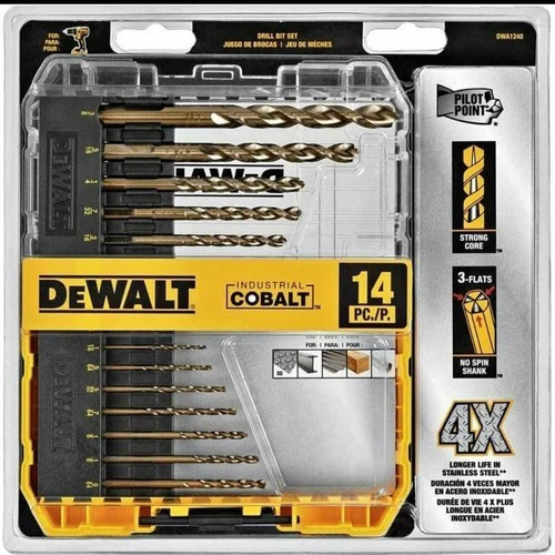 Juego De Brocas De Cobalto Dewalt 14 Piezas C/estuche