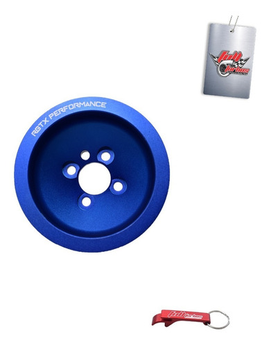Imagem 2 de 2 de Roda Fonica Ap Poly V Com Trava Sextavada Vw Ap Azul - Rgtx