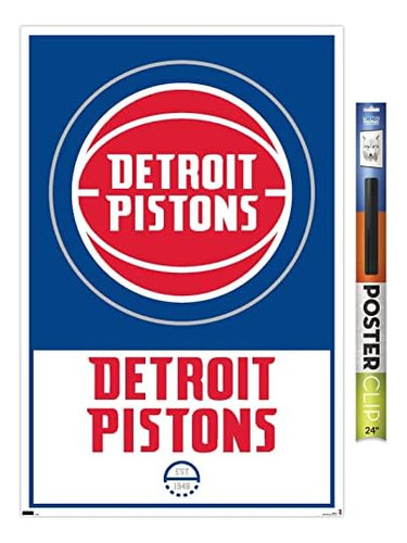 Nba Detroit Pistons - Logo 21 Wall Poster, 22.375  X 34...