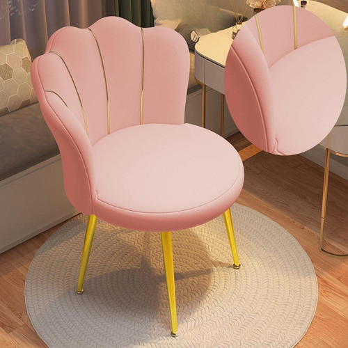 Silla De Tocador Con Asiento Tapizado, Cómoda Silla De