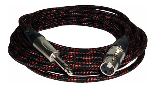 Imagen 3 de 3 de Cable Canon Xlr Hembra A Plug Balanceado Profesional 6 Mts